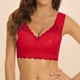 thumbnail image 2 of Gibobby Brasieres anchos de espalda Copa completa fina y cómoda para mujer, sin aros, par de soporte superior, sujetador de pecho, chaleco(Rojo,XL), 2 of 4