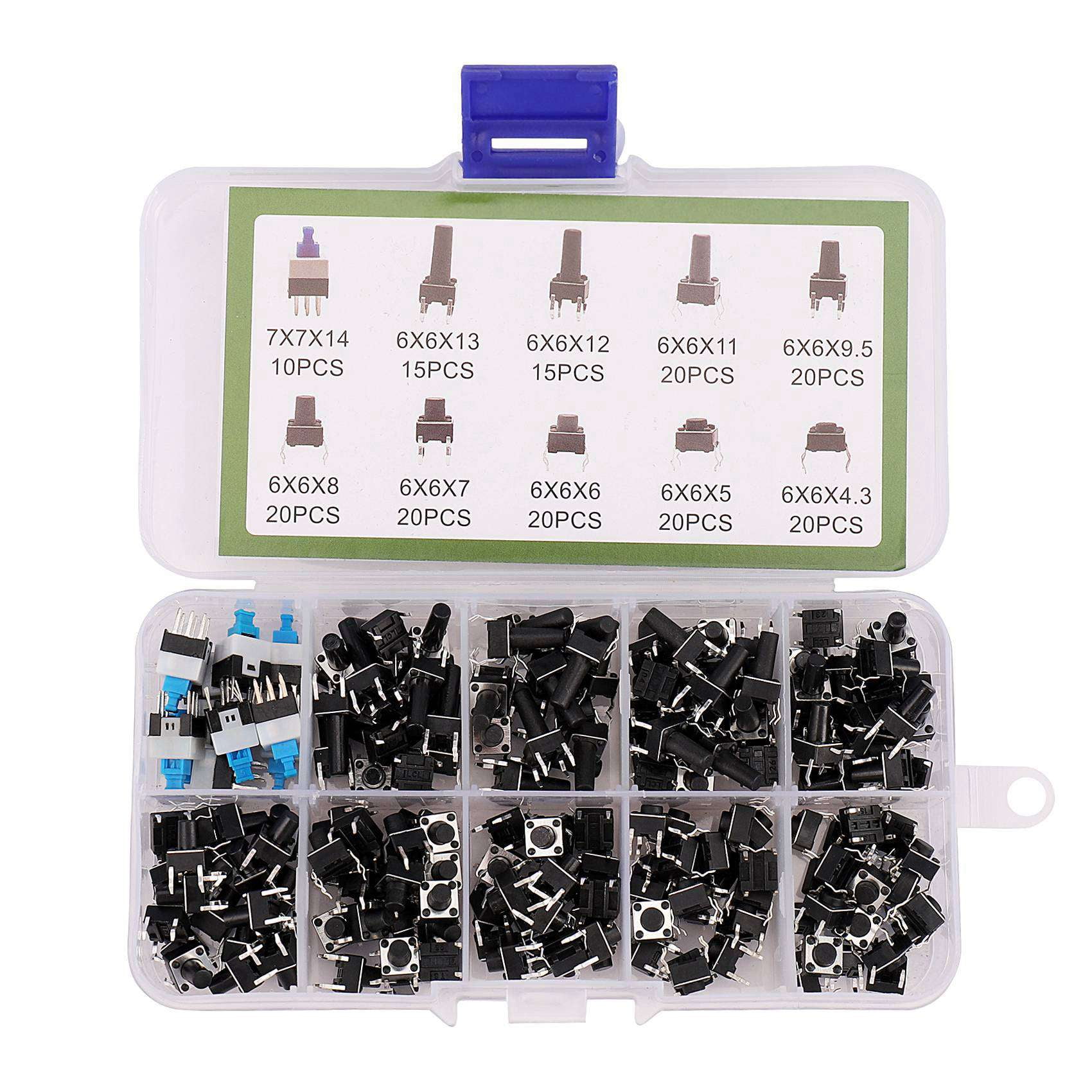 a 10x Micro Switches Microswitch 6 x 6 x 7 mm 0,05a-12v Pushbutton Mini 