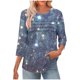 thumbnail image 2 of Heisall Womens Tops 3/4 Sleeve Round Neck Loose Casual Tshirts Striped Print Pullover, 2 of 6