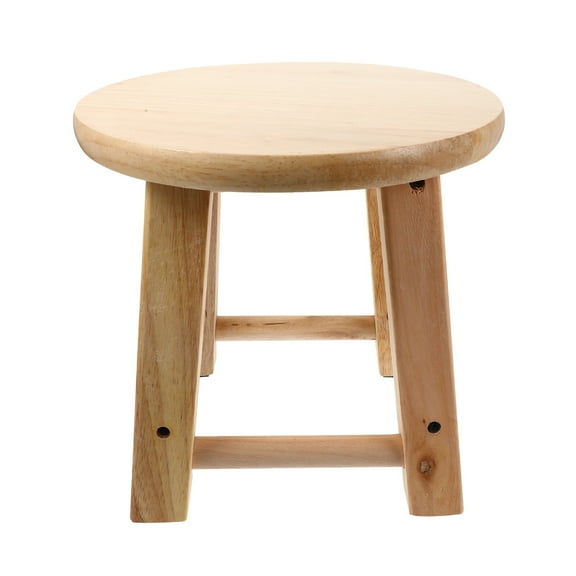 Melantax Household wooden stool bathroom non-slip footstool small stool
