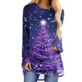 thumbnail image 2 of Aobny Long Sleeve Fall Tops Crew Neck Christmas Tunic Pullover Women's Plus Boho Tops for Women,XXXL, 2 of 5
