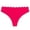 Hot Pink, variant on Women Invisible Thong Underwear No Show, Seamless Stretch Panties Scallop Waistband, Mid Rise Pink,Size M