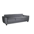 thumbnail image 4 of Sealy TruFit Klein Queen Dropback Sofa Bed Convertible with Additional Storage in Gray with Solid Wood Legs in Espresso, 4 of 15