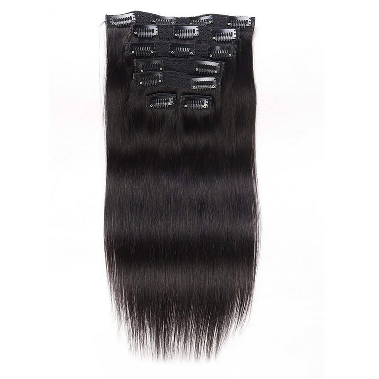 120 Gram 16“-22” Straight Clip in Human Hair Extensions  display picture 1