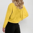thumbnail image 4 of SERTG Children Solid Color Fashionable Short Tops Long Sleeves Round Neck Sweatshirt Spring Fall Loose T-shirt for Kids 5-13 Years (Yellow,9 Years), 4 of 8