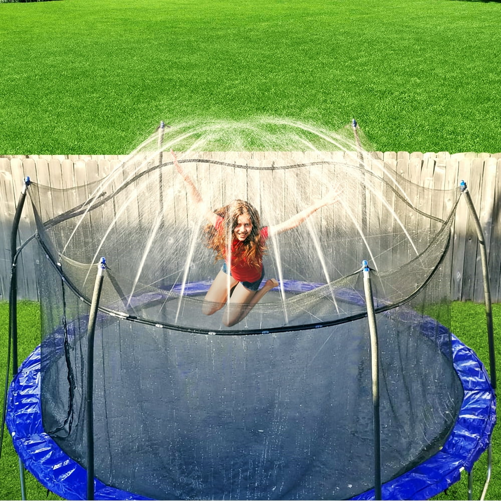 Trampoline Sprinkler for Kids 39 ft Outdoor Waterpark Backyard