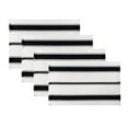 thumbnail image 2 of Fennco Styles Natural Stripes Fringe Canvas Cotton Placemats 13 x 19 Inch, Set of 4 - Black, 2 of 4