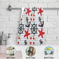 thumbnail image 5 of Marine Anchor Pattern Hand Towels, Steering Wheel Lifebuoy Kitchen Towel Ultra Soft and Absorbent,Decorative Fingertip Face Towel for Bathroom Hotel, 2 PCS, 28.3"x 14.4", 5 of 5