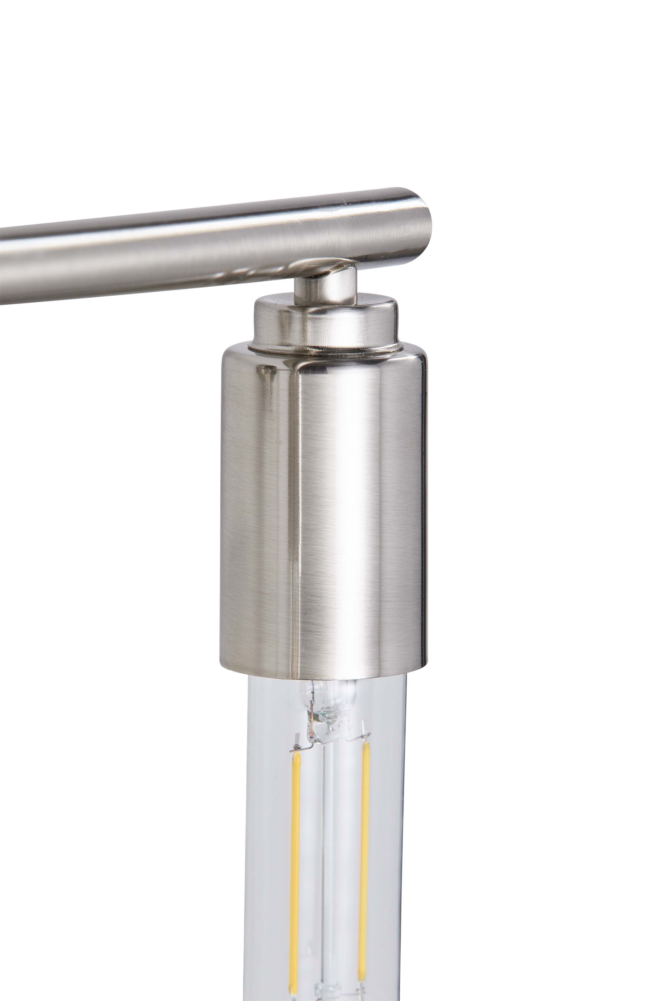 Better Homes & Gardens 16" Farmhouse 3-Head Nickel Vanity Light, Metal Fixture T9 Bulbs Not Included