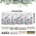 thumbnail image 4 of CoreLiving Kitchen Window Valances, Watercolor Lavender Leaves Printed Curtain Topper, Decorative Short Window Treatment for Living Room Bedroom Cafe, 1 Pack, 4 of 5