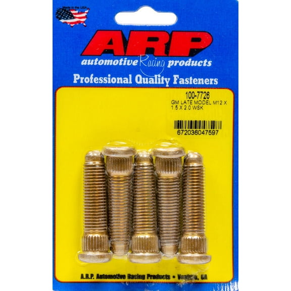 ARP 100-7726 Wheel Stud Kit (GM Late Model M12 X 1.5 X 2.0 Wheel Stud)