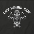thumbnail image 2 of Life Behind Bars T-Shirt | Cool Motorcycle Black Tee Gift, 2 of 5