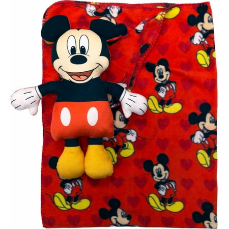 Disney Mickey Mouse Character Pillow And Throw Set Walmart Com