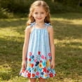 thumbnail image 6 of Letdown Toddler Girl Princess Dress Bow Tie Spaghetti Straps Smocked Summer Outfit Birthday Party A-Line Clothes, 6 of 9