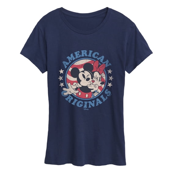 Disney - Mickey & Minnie American Originals - Women's Short Sleeve Graphic T-Shirt
