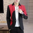 thumbnail image 3 of Abrigo de fiesta Blazer masculino Blanco Negro Chaquetas de traje de hombre Original Nuevo en ropa de primavera Ropa de hombre Clásico Sencillo Pecho, 3 of 5