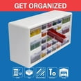 thumbnail image 2 of 26-Drawer Plastic Drawer Storage Cabinet - White, 2 of 10