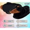 thumbnail image 4 of Silver Lilly Dachshund Dog Slippers - Animal Slippers Novelty House Shoe (Black / Tan, Medium), 4 of 6