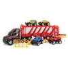 New Bright 22" Free-Wheeling Car Carrier with Trucks and Accessories, Black