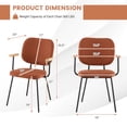 thumbnail image 2 of Gymax Set of 4 Fabric Kitchen Dining Chair Armchair Padded Modern Accent Chair Orange, 2 of 6