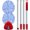 Blue, variant on Spin Mop Replacement Compatible with EasyWring 1 , 2 Microfiber Mop Refills, 30-58" Handle and 1 Base Set Combo (White,1 System)
