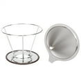 thumbnail image 4 of Dekaim Filtre à Café en Acier Inoxydable, Filtre à Café Réutilisable à Double Couche avec Support Accessoire de Préparation de Café, 4 of 8