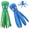 thumbnail image 4 of 2pcs Octopus Perro Interactive Toy Plush Puzzle Chew () Blue Green, 4 of 9