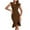 Brown, variant on Gspmoly Dresses for Women Plus Size, New Fashion Women'S Ruffled Short Sleeved Dress Round Neck Irregular Hem Formal Dress Women'S Formal Dresses Deals