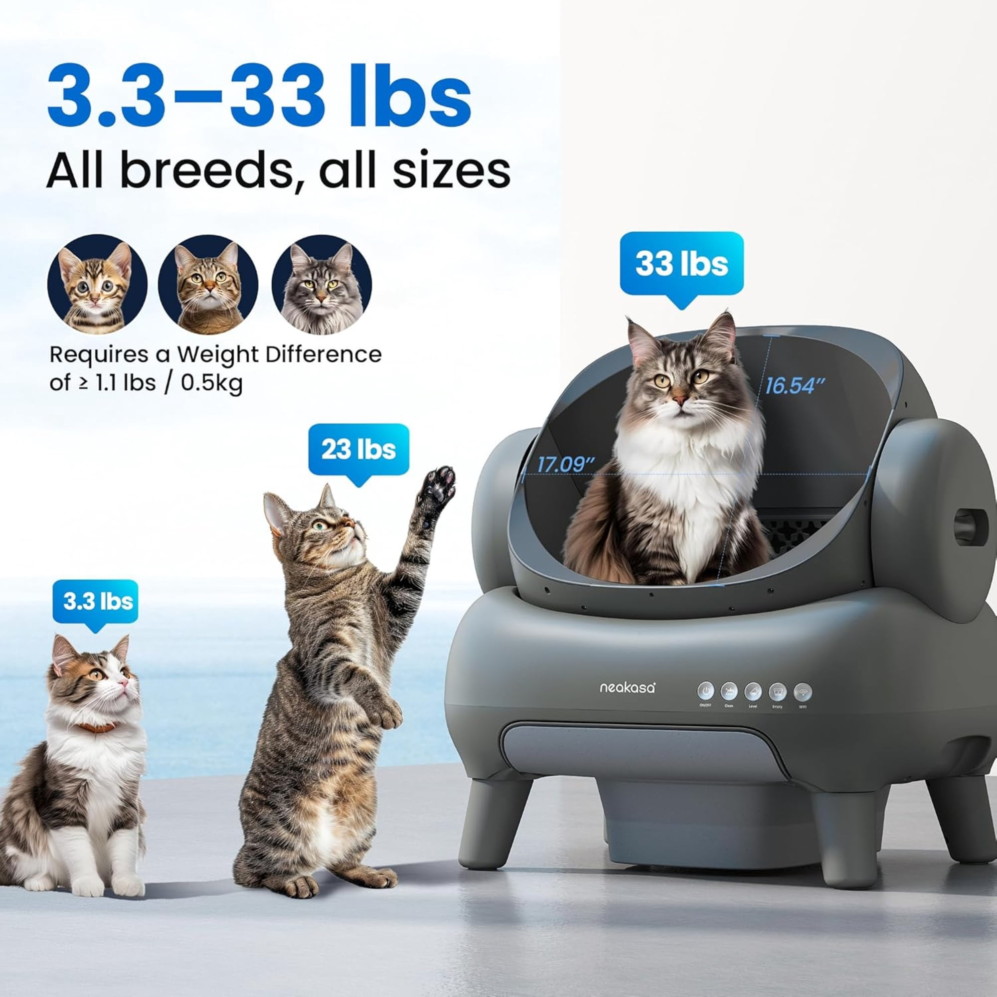 Neakasa M1 Plus Open Top Self-Cleaning Cat Litter Box