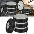 thumbnail image 2 of Car Suv Tire Cover Case Silver Black Spare Tire Wheel Storage Protector Bag 4Pcs L, 2 of 9