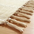 thumbnail image 5 of Dalrosia Farmhouse Table Runner Boho Style Linen 72 Inch Long, Handmade Rustic Table Runner with Tassels for Holiday Party Dining Room Kitchen,13“ x 72” Long Dresser Scarf, 5 of 7