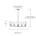 thumbnail image 3 of Capital Lighting 446951MB-533 Baker 5 Light 27" Wide Chandelier - Black, 3 of 7