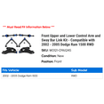thumbnail image 2 of Front Upper and Lower Control Arm and Sway Bar Link Kit - Compatible with 2002 - 2005 Dodge Ram 1500 RWD 2003 2004, 2 of 2