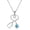 925 Silver - Turquoise, variant on Stethoscope Necklace 925 Sterling Silver Embellished with 12 Months Birthstone Crystals from Austria, Graduation Gifts Medical Jewelry for Doctor Nurse Medical Student RN