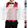 thumbnail image 3 of hoksml Men's Glitter V-Neck Suit Vest, 4 Button Slim Fit Formal Waistcoat with Adjustable Back Strap and Pockets, Wedding Party Dress Vest, 3 of 9