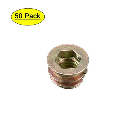

Threaded Insert Rivet Nuts Hex Socket M6 Internal Threads 8mm Length 50pcs