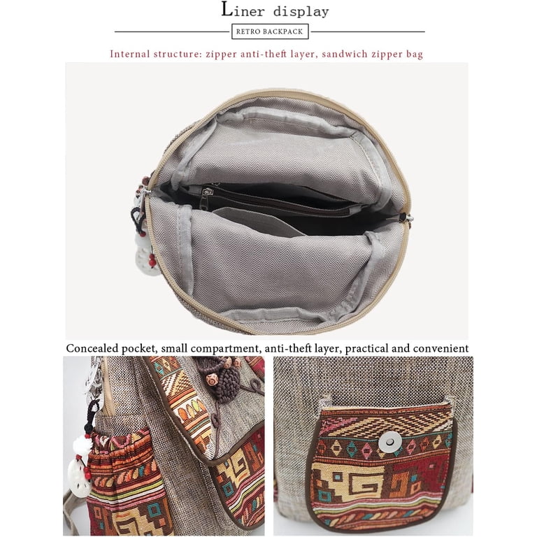 Backpack Purse For Women Casual Vintage Drawstring Anti 