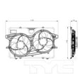 thumbnail image 4 of TYC 622410 Dual Radiator and Condenser Fan Assembly For 08-12 Escape Mariner Fits select: 2008-2012 FORD ESCAPE, 2008-2011 MERCURY MARINER, 4 of 4