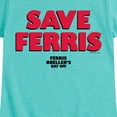 thumbnail image 3 of Ferris Bueller's Day Off - Save Ferris - Toddler And Youth Girls Short Sleeve Graphic T-Shirt, 3 of 5
