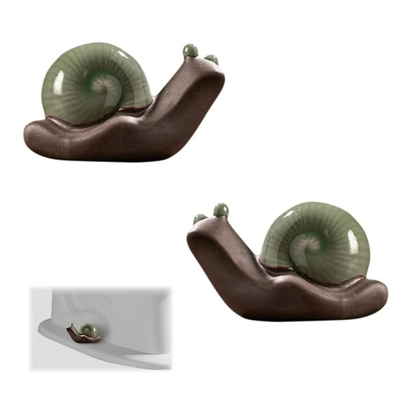 2 Pcs Snail Toilet Bolt Covers Decorative Toilet Screw Cover Caps, Ceramic Toilet Caps for Bottom of Toilet, Cute Toilet Bowl Bolt Covers for Bathroom Decor, Easy to Install
