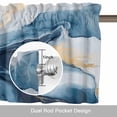 thumbnail image 6 of Abstract Marble Valance Curtain Blue Yellow Oil Painting Style Window Valances Rod Pocket Short Curtains Window Treatments for Kitchen Bedroom Bathroom Laundry 60" x 14", 6 of 9