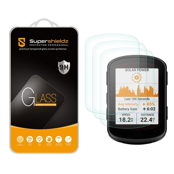 (3 Pack) Supershieldz Designed for Garmin Edge 840 and Edge 540 Tempered Glass Screen Protector, Anti Scratch, Bubble Free