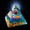thumbnail image 2 of Reiki Chakra orgonita pirámide amatista peridoto curación Piedra Natural orgón generador Ehuebsd de energía pirámide herramienta de meditación 6cm, 2 of 6