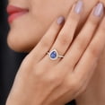 thumbnail image 4 of Rosec Jewels Tanzanite Teardrop Engagement Ring with Halo - 5X7 mm - Tanzanite Diamond Ring for Women - AAA Quality Certified, 18K Yellow Gold, US 3.50, 4 of 6