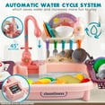 thumbnail image 2 of Play Kitchen Sink Toys for Kids with Running Water, Pretend Play Dishes, Realistic Role Play Kitchen Accessories,, 2 of 7