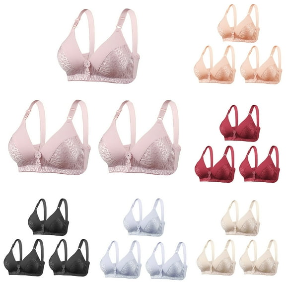 Fesfesfes Bras for Women Wireless Bras Plus Size Underwear Bralette Bras Comfortable Bra