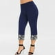 thumbnail image 4 of Gibobby Leggings Mujer Leggings verano yoga para mujer Pantalones deportivos encaje granparas con costuras color sólido（Azul marino， XXL), 4 of 5