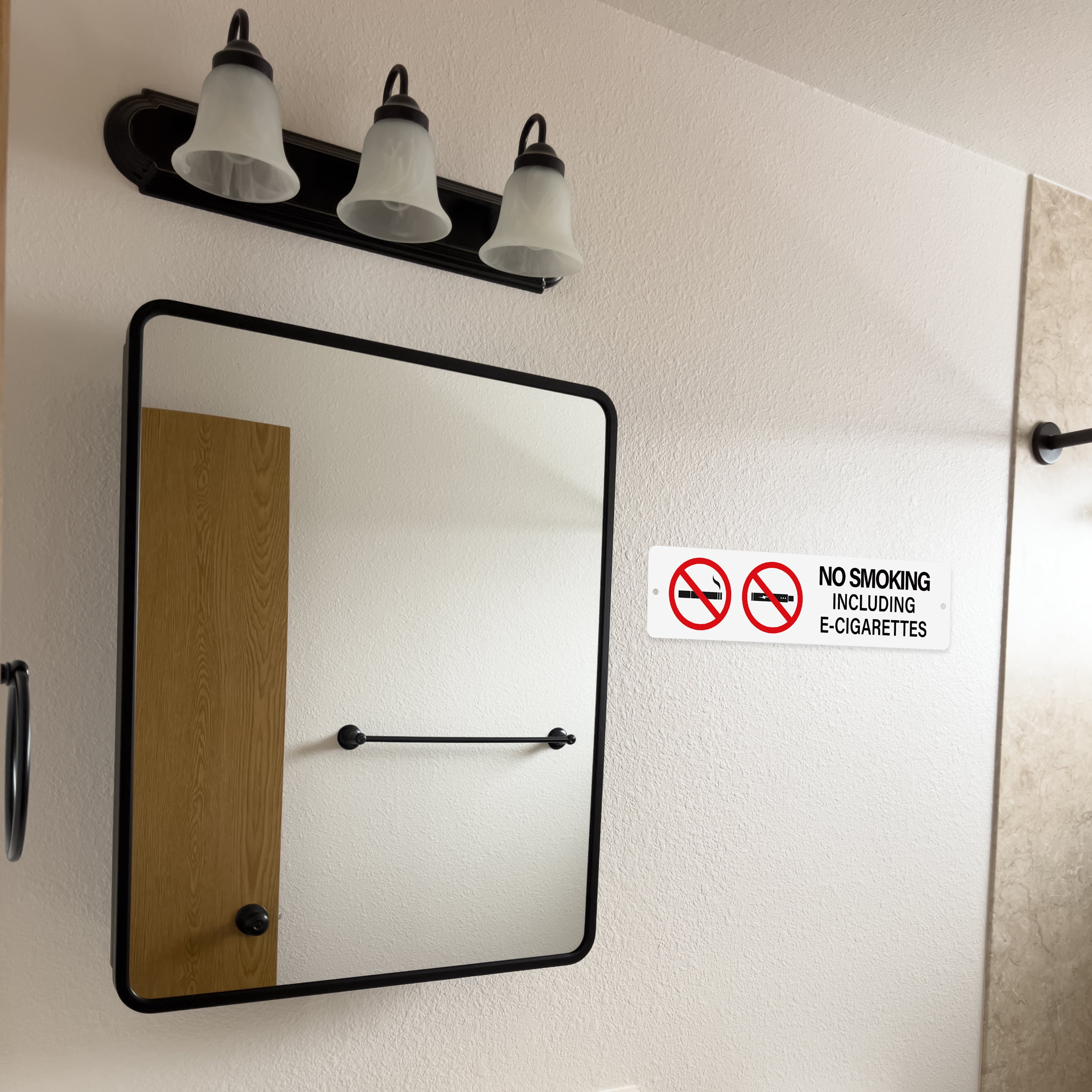 (2 pack) Pen+Gear NO SMOKING Sign,2×8 inches, Made of Acrylic, Suitatble for Public PLace
