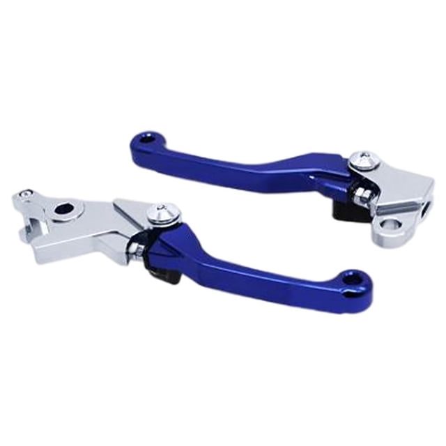 maskred 2Pcs Motorcycle Brake Levers Adjustable Billet for Pivot for Blue
