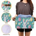thumbnail image 3 of Yayeee Canvas Storage Basket with Handles for Shelves Fabric Bins Closet Organizer, Cartoon Easter Bunny, 3 of 8